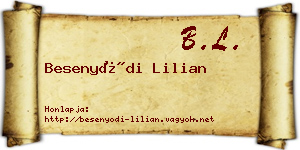Besenyődi Lilian névjegykártya